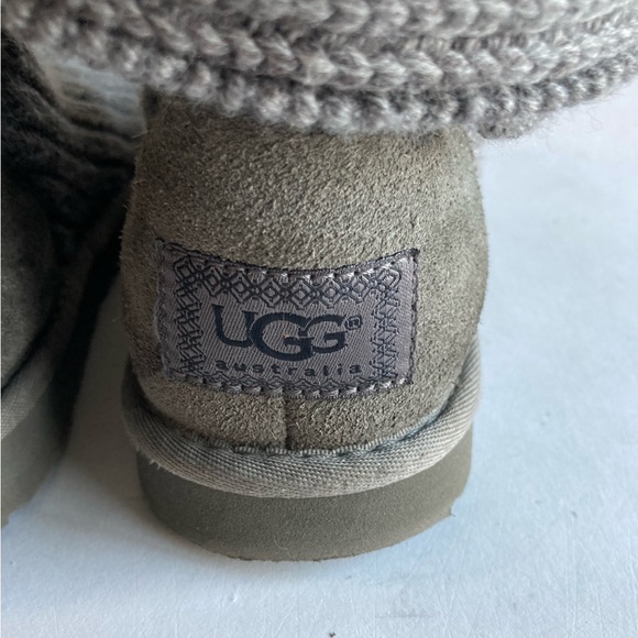 UGG Grey WoolKnitted Knee High Boots size 6 - Picture 12 of 13